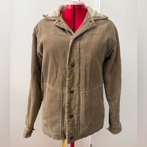 Bullhead Beige Sherpa Lined Button Front Jacket Men's Size S